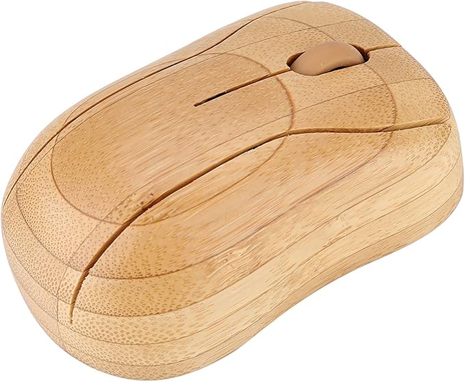 Restokki 2.4GHz Bamboo Optical Mouse PC Laptop Computer Wooden Wood