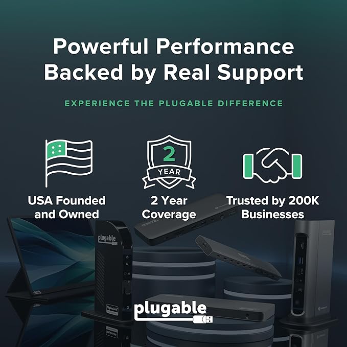 Plugable USB to DisplayPort Adapter - Connect via USB-C or USB 3.0 to Add a 2560x1440 Display – Compatible with Mac M1/M2/M3/M4 Windows and ChromeOS