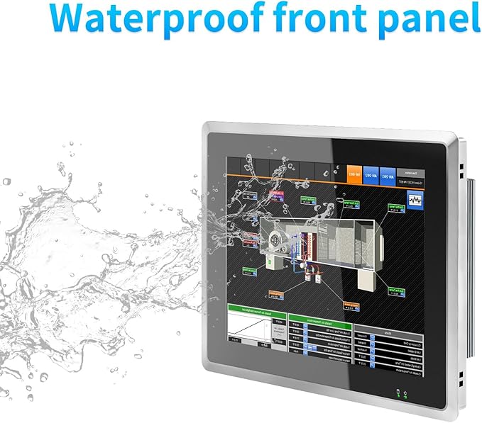 10.4 inch Industrie Panel PCIndustrial Embedded Panel PCFanless Panel ComputerIndustrial Touch Screen All-in-One PC Windows 10 ProI5 16GB RAM 1T ROM6xUSB4xRS232+2xRS4858*GPIOHDMI2xLAN
