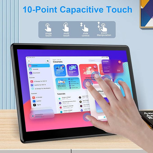 13.3'' Portable Touch Screen MonitorVESA Touchscreen Display1080P 10-Point HDMI VGA Port Ultra-Slim Portable Laptop Touchscreen Monitor for PC MacBook Phone PS Xbox(13.3 inch) 1