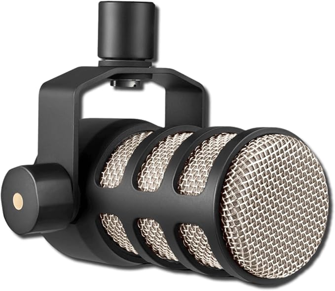 Rode PodMic Dynamic Broadcast Microphone with PSA1+ Microphone Boom Arm WS14 Pop Filter and Premium XLR Cable (Black)