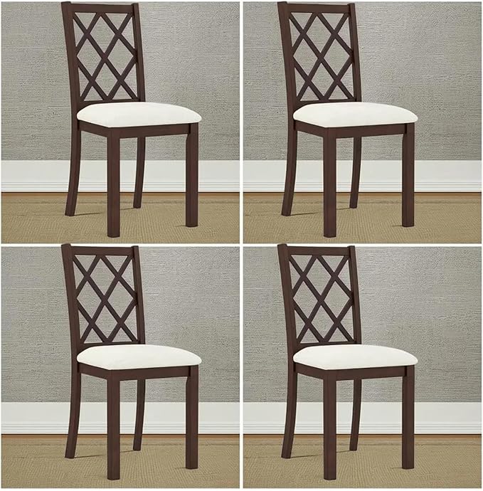 Adjustable Office Computer Chair with Armrest 1pcs Wooden Armless Kitchen Dining Chairs Rubber Wood Legs Max Load 400Lbs