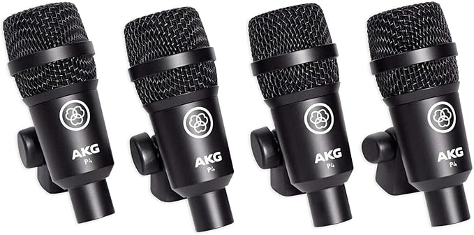 AKG Drum Set Session I (7) Microphone Kit w/Bass/Overhead/Snare/Tom Clamps Case Bundle with Audio Technica ATH-M40x Closed-Back Dynamic Studio Monitor Headphones ATHM40x (2 Item)