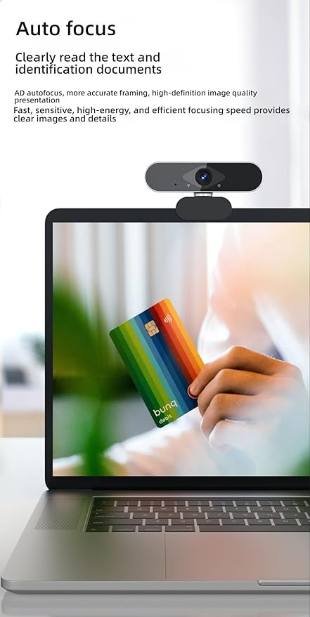 HD Webcam 1080P/2K/4K USB with Multiple Mounting Options for Desktop Laptop Gaming - Plug and Play Facial Recognition Video Conferencing