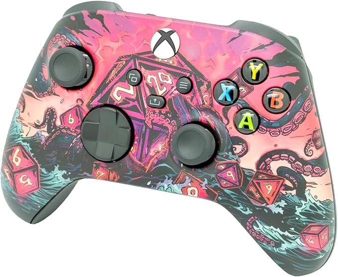 Wireless Custom Controller Compatible with PC Windows 10+ Series X/S &amp One (Series X/S Colorful Squid)