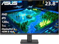 ASUS 24 FHD Gaming Office Monitor 120Hz 1ms Eye Care Monitor - IPS 99% sRGB Frameless Adaptive-Sync Speakers DisplayPort &amp HDMI &amp VGA Low Blue Light Flicker Free Tilt Adjust VESA