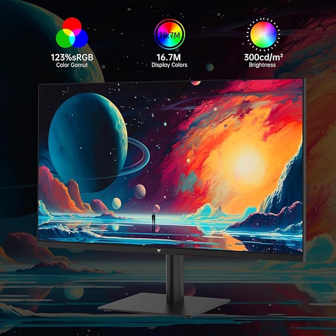 KTC 27 Inch QHD(2560 * 1440) 100Hz Computer Monitor - IPS Panel Anti-Blue Light Screen 100% High Color Gamut 123% sRGB Support FreeSync and GSync PC Monitor for Casual Gaming and Working