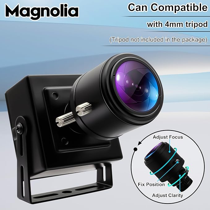 1.3MP Low Light USB Camera with CS Manual Zoom 2.8-12mm 4X Lens AR0130 0.01Lux Night Vision Camera 960p Industrial Camera with UVC Plug-and-Play for Windows Linux Android and Mac OS