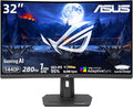 ASUS ROG Strix 32 QHD Curved Gaming Monitor - 280Hz Ultrafast Refresh Rate 2560x1440 Fast VA Display 1ms GTG ELMB Sync USB-C HDR400 DP HDMI USB-CTripod Socket DisplayWidget Center