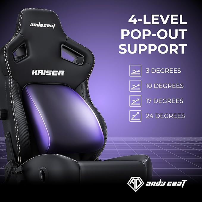 Anda Seat Kaiser 4 XL Gaming Chairs for Adults - Ergonomic Orange PVC Leather Gaming Chair with 6D Armrest Comfortable Office Seat with Lumbar Support Heavy Duty Wide Gamer Seat