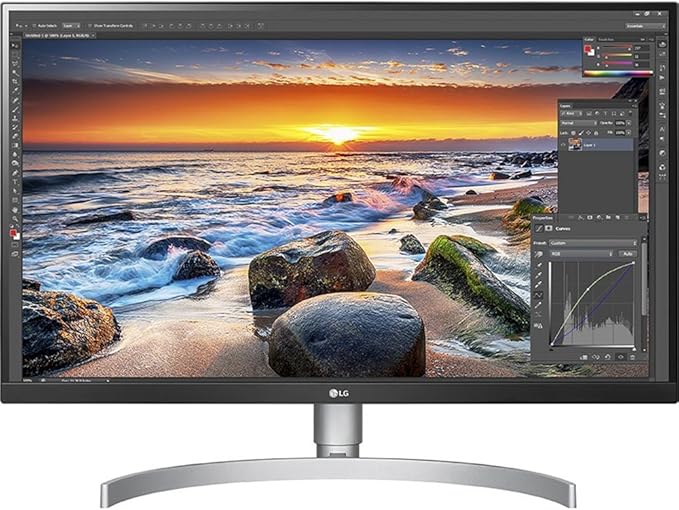 LG 27UK850-W 4K Monitor 27 UHD (3840 x 2160) IPS Display HDR10 USB Type-C Connectivity AMD FreeSync sRGB 99% Color Gamut 3-Side Virtually Borderless Design - White