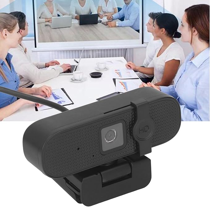 4K HD Camera with Dual Noise Reduction Microphone Automatic Light Color Correction Wide Field of View USB Computer Webcam for Video Recording