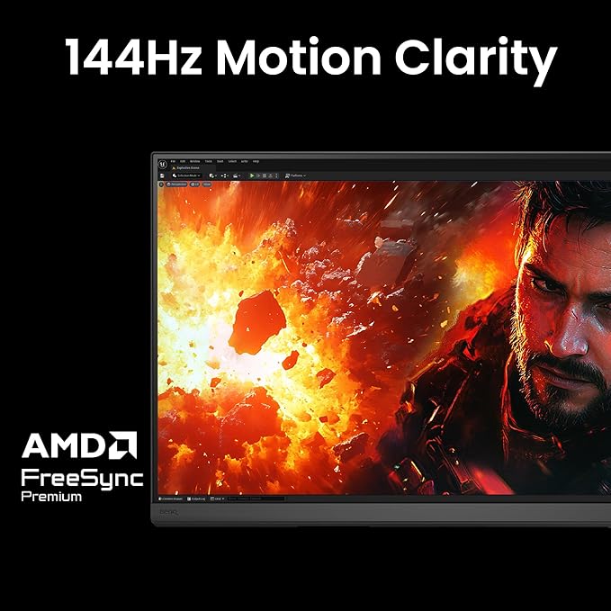 BENQ PD3226G 31.5 4K UHD (3840 x 2160) @144 Hz Designer Monitor 5 ms HDR10 Integrated Speakers USB Hub Swivel Tilt Rotation Height Adjustments (Renewed)