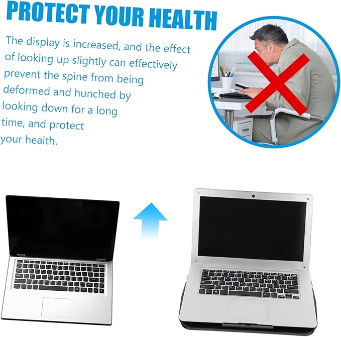 NUOBESTY Laptop Cooling Stand Riser for Laptop Double USB Interface Slip Bottom Heat Dissipation Rack