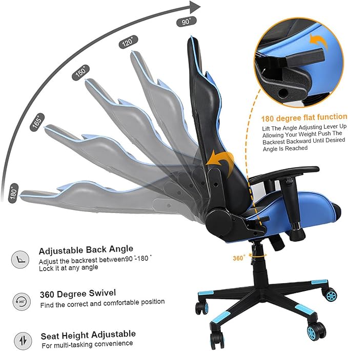 6 Pcs Multi Angle Game Chair Regulators Plastic and Iron Adjusters Black for Gaming and Office Seats Easy to Install and Wear Resistant Accessories