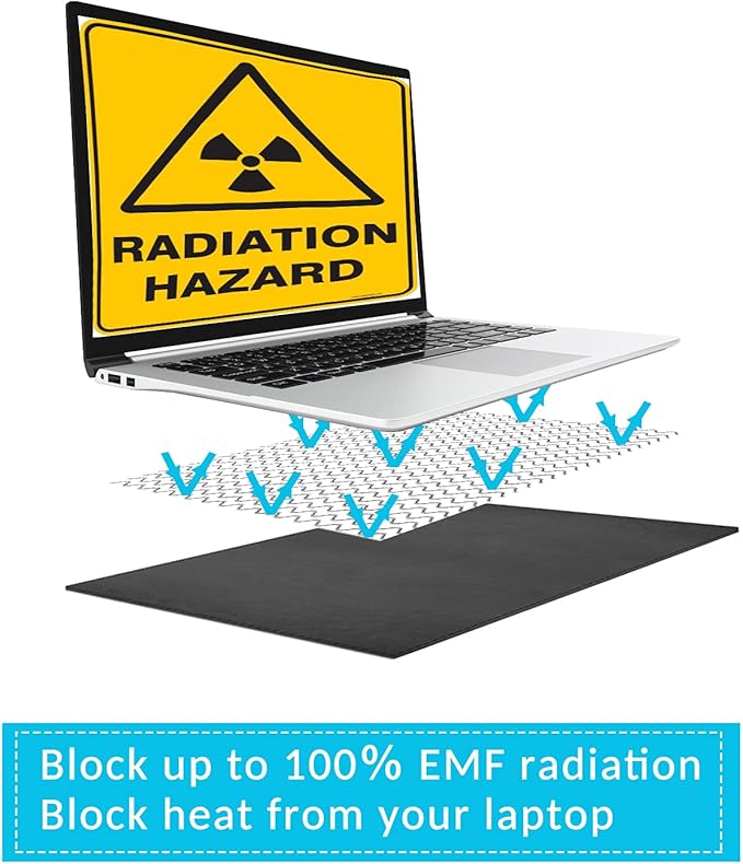 Laptop EMF Radiation Protection pad Anti-Radiation Laptop EMF Blocker &amp Heat Blocker - Anti Radiation Lapdesk 5g Protector Lapdesk 12''*16''