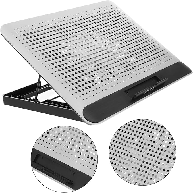 Laptop Cooling Pad Laptop Stand Aluminum Alloy Cooler Thin Silent Mute Design Dual USB Interface for 18