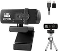 4K Webcam with Tripod PC Ultra HD Web Camera with Microphone PDAF AutofocusPrivacy CoverUSB A &amp USB C Adapter Plug &amp PlayIdeal for Business Meetings&ampLive Streaming