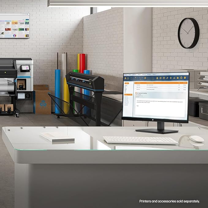HP 27 IPS LED FHD Monitor - Built-in Dual 2W Speakers - 100Hz - HDMI DisplayPort VGA - Series 2025 Office Monitor - Eye Ease with Eyesafe Certification Black w/HDMI