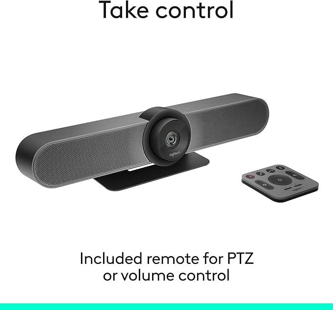 Logitech MeetUp Video Conferencing System Ultra HD 4K/1080p/720p 3 Microphones/Adjustable Speakers Wide Field of View 120° PC/Mac/Laptop/MacBook/Tablet - Black