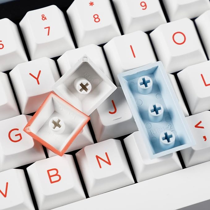142 Salmon Keycaps Dye-Sub Thick PBT Cherry Profile Key caps for TKL 61 64 68 75 87 96 104 108 GMMK MX Mechanical Keyboard