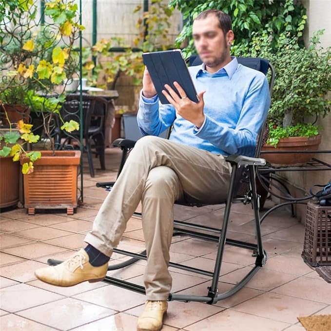 Office Chair Gaming Chair Computer Chair 2 Piece Patio Camping Rocking Chair Folding Rocking Chair Footrest