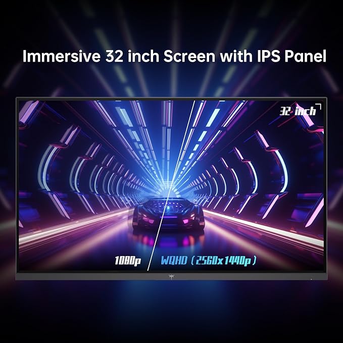 KTC 32 Inch 2K Monitor 1440P IPS Computer Monitor 100Hz 120Hz Frameless QHD PC Monitor for Office &amp Gaming Eye Care G-Sync/FreeSync 109% sRGB HDR HDMI/DP Tilt Adjustable VESA(Renewed)