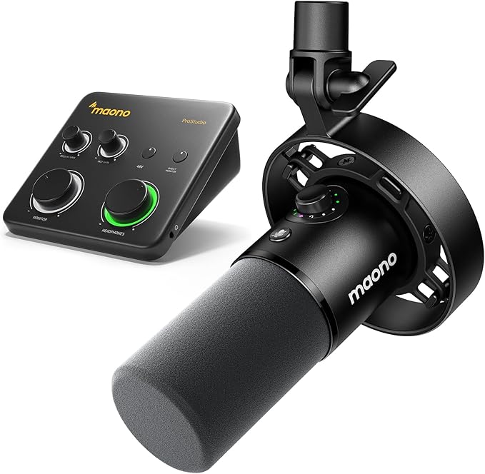 MAONO Podcast Equipment Bundle-XLR USB Podcast Recording Mic kit(PD300X+PS22 Lite)