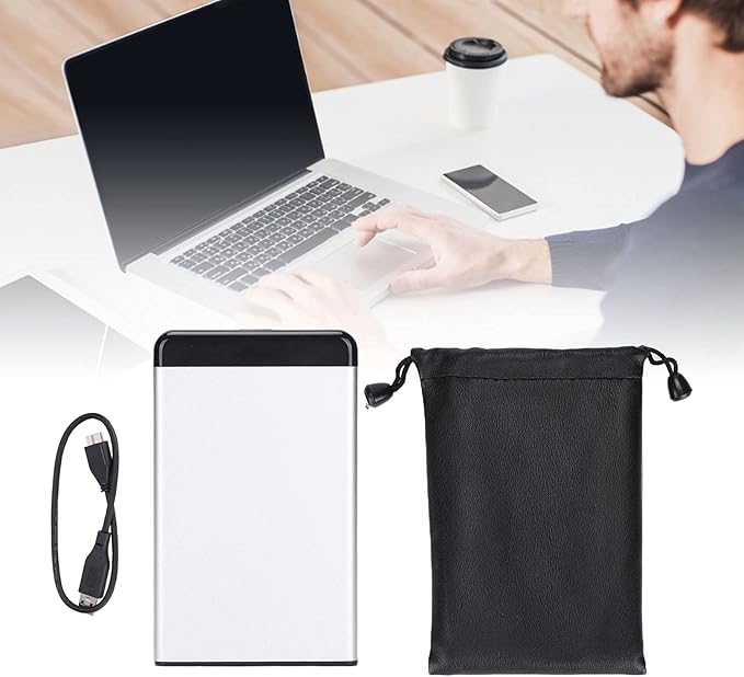 40GB/80GB/120GB/250GB/320GB/500GB/1TB/2TB Fast Data Transfer 50-130M/S Portable Ultra Slim HDD with USB 3.0 Port for Desktop Laptop Computers (320GB-Silver)