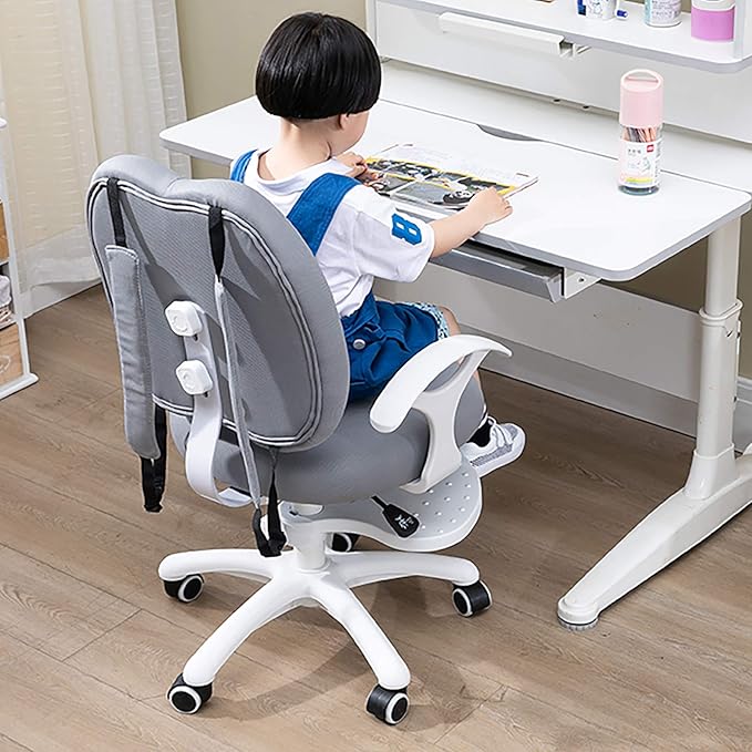 Office Chair Gaming Chair Computer Chair Sitting Posture Correction Office Chair with Removable Foot Pedal for Growing BodyHeight Adjustable Desk Chair Ergonomic Children's Learning