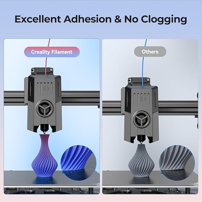 Creality 3D Printer Filament 1.75mm Ender PLA+ Filament Strong Toughness No-Tangling Vacuum Packaging 3D Printing Filament Fit Most 3D Printers 1kg Spool Accuracy +/- 0.02mm Beige