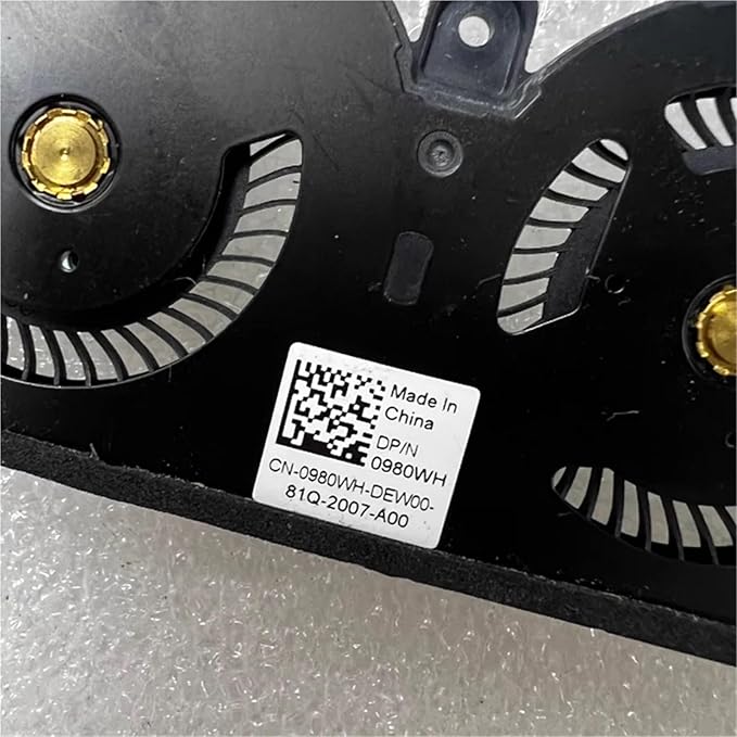0980WH for XPS 13 9370 9380 P82G Laptop Cooling Fan DC05V 0.4A Cooler Fan CN-0980WH 980WH Heatsink Radiator(2Pcs 0980WH)