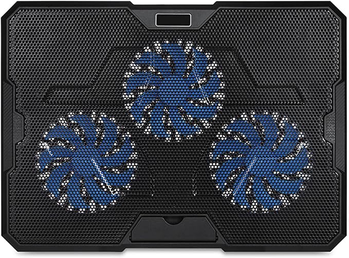 Laptop Cooling Pad with Adjustable 3Speed Fan Double USB Port Nonslip FeetLaptop Radiators Rapid Heat Dissipation