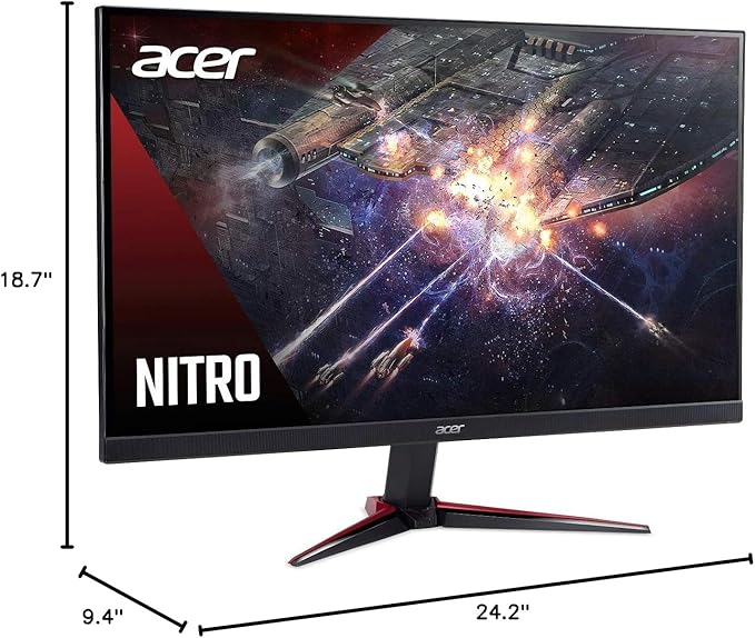 acer Nitro VG270 Sbmiipx 27 Full HD (1920 x 1080) IPS Gaming Monitor with AMD Radeon FREESYNC Technology Up to 0.1ms OverClocking to 165Hz (1 x Display Port 2 x HDMI 2.0 Ports)