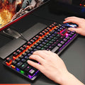 Anivia MK1S LED Backlit Mechanical Gaming KeyboardWired USB Gaming Keyboards with Blue Switches 87 Keys for Windows PC Laptop Game Black