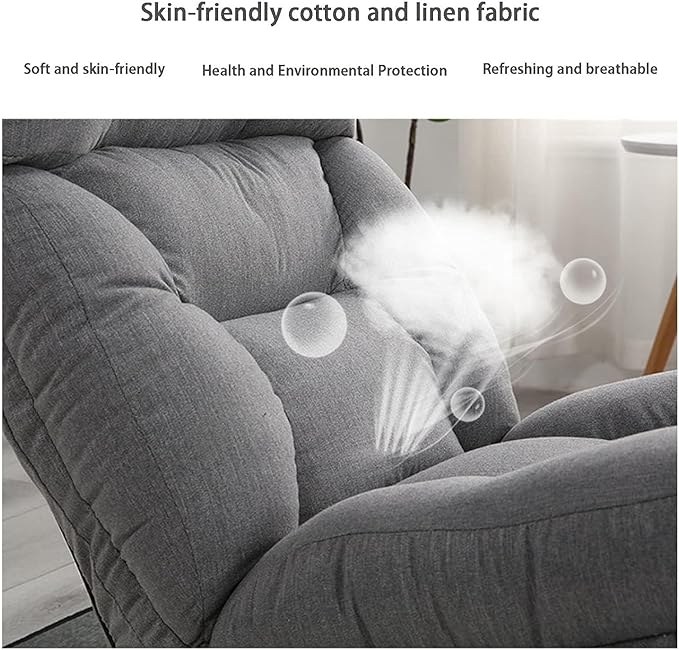 lounge chairFloor Lazy Sofa iner 3 Gears Adjustable Gaming Chair with 360° Swivel Pyramid Base Thicken 20 cm/7.9 inches Folding Sofa Chair for Living Room Bedroom Office