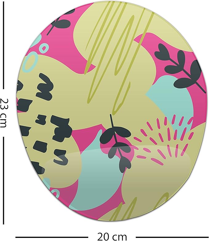 Ergonomic Mouse Pad with Wrist Rest Digital Printed Mouse Mat for Tendon Sheath Problems Non-Slip Base for Office and Home Size: 20 x 23 cm
