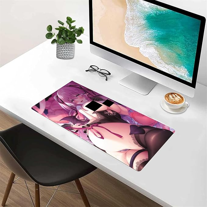 Sexy Anime Mouse Pad Gaming Large Big Gaming Gamer Computer Mat Carpet PC Keyboard Desk Mat XXL Sexy Butt Breasts Chest (31.49x15.74 inche)
