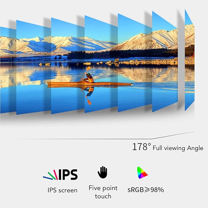 10in Portable External Monitor Small Monitor 178° Angle 1280x800 HD Multimedia Interface with Dual Speakers External Monitor for Laptop PC DVR