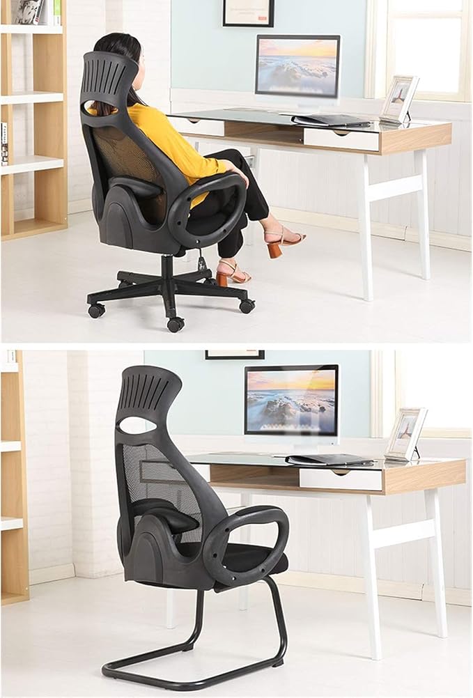 Mlaea Comfortable Easy to Clean Gaming Chair Living Room Chair with Rolling Wheels Swivel Chair for Clothing Store Cafe Apartment(Color:#3)
