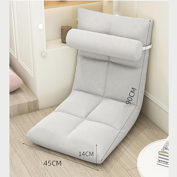 NaKeah Floor Chair with Back Support Floor Couch Floor Sofa Gaming Floor Chair Meditation Chair 5 Adjustable Foldable Floor Seating for Living RoomC