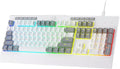 Redragon K525 RGB Backlit 104 Keys Wired Membrane Gaming Keyboard w/ 5 Multimedia Keys &amp 4 Extra On-Board Macro Keys Dedicated Media Control Ergonomic Wrist Rest Linear Mechanical-Feel Switch
