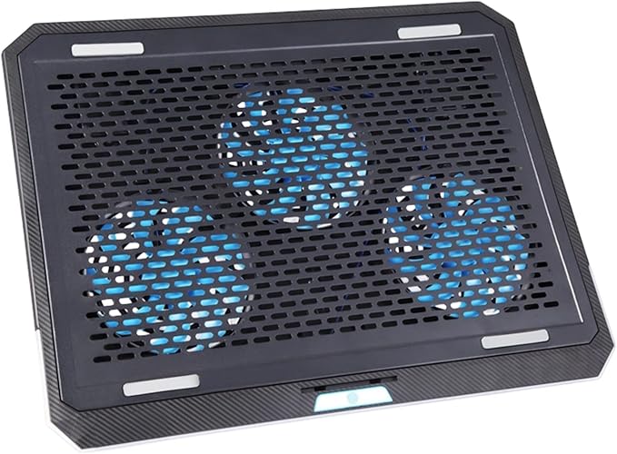 Portable Laptop Cooling Pad with RGB Lighting Silents Operations Foldable Compatibility Metal Stand