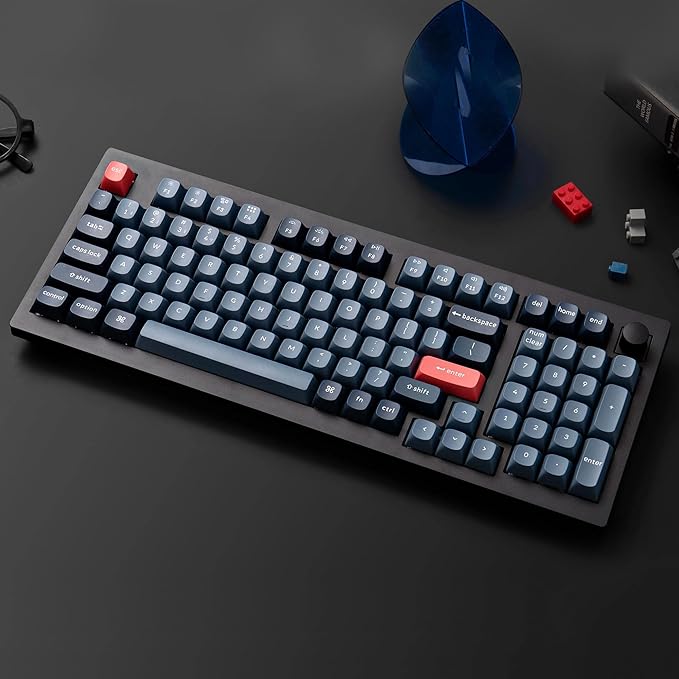 Keychron V5 Max Custom Wireless Mechanical Gaming Keyboard with Number Pad 96% Layout QMK/VIA 2.4 GHz/Bluetooth 5.1/Wired RGB Backlit Hot-Swappable Gateron Banana Switch for Mac Windows Linux