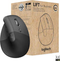Logitech Lift for Business Vertical Ergonomic Mouse Wireless Bluetooth or Secured Logi Bolt USB Quiet clicks Globally Certified Windows/Mac/Chrome/Linux - Graphite