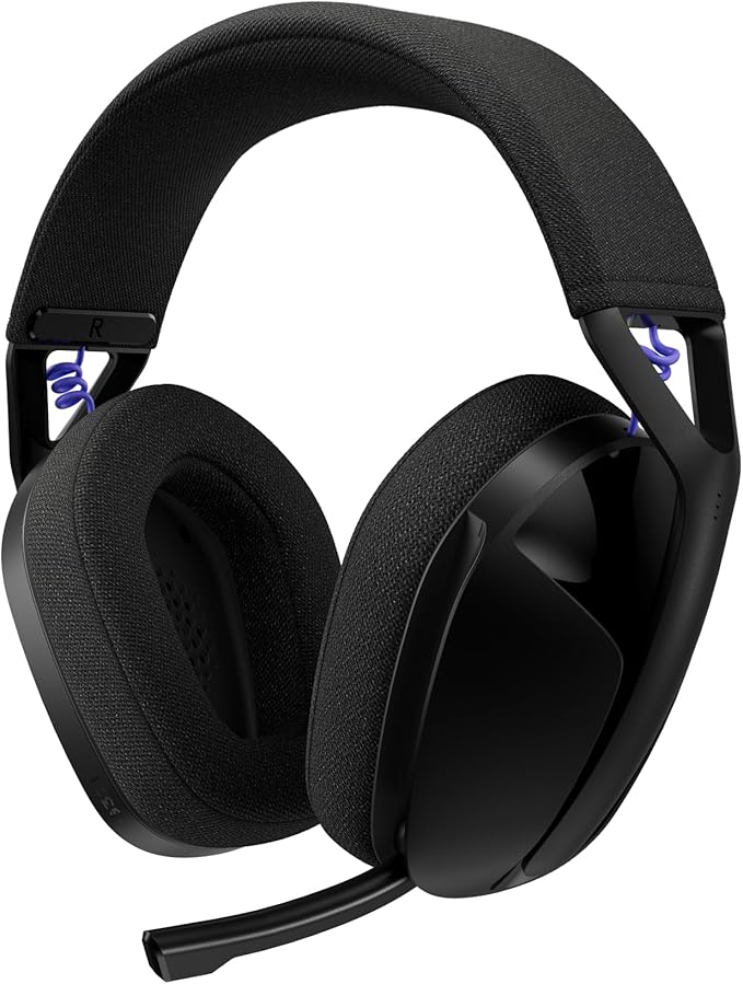 Logitech G321 Lightspeed Wireless Bluetooth Gaming Headset Dynamic Comfort and fit 16 kHz Boom mic 20+ hrs Battery PC PS4 PS5 Nintendo Switch Mobile - Black