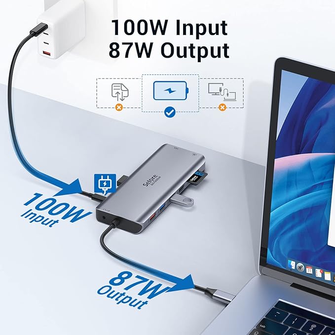 Selore&ampS-Global USB C to Dual HDMI Adapter 4K @ 60Hz