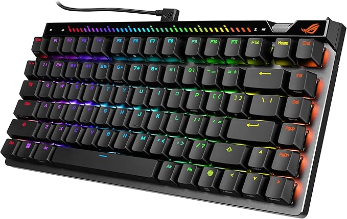 ASUS ROG Falchion Ace 75 HE Wired Analog/Hall Effect Gaming Keyboard – 75% TKL USB Hot Swappable HFX V2 Magnetic Switch Rapid Trigger 8KHz Polling ABS Keycap Carry Case Web-based Config - Black