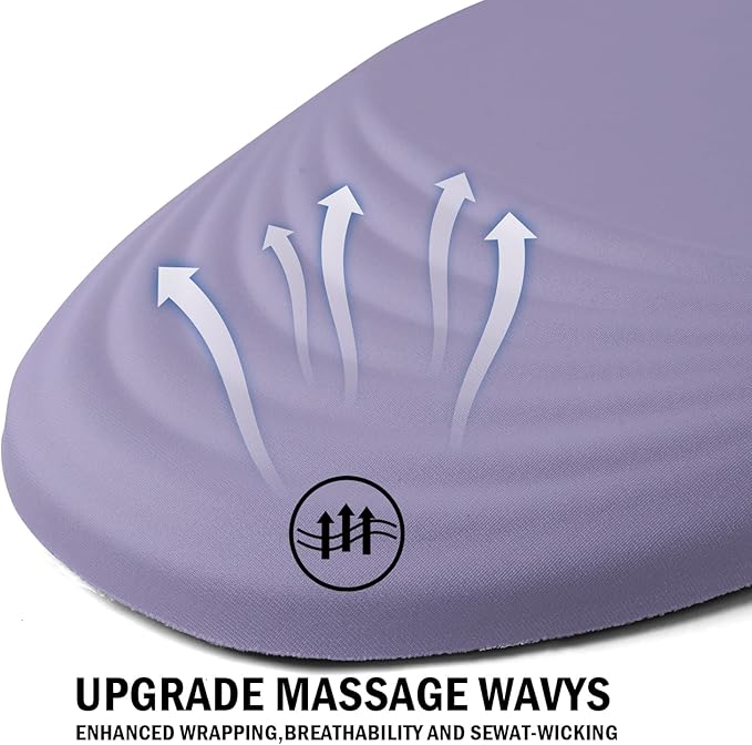 Ergonomic Mouse Pad with Wrist Rest SupportMousepad Relief Carpal Tunnel Pain Entire Memory Foam Mouse Pad with Non-Slip PU Base Wireless Mouse Pad Purple