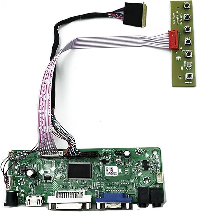 Control Board Monitor Kit Compatible For B156XW02 V3/V6 B156XW02 V2/V7 HDMI+DVI+VGA LCD LED Screen Controller Board Driver(B156XW02 V6)